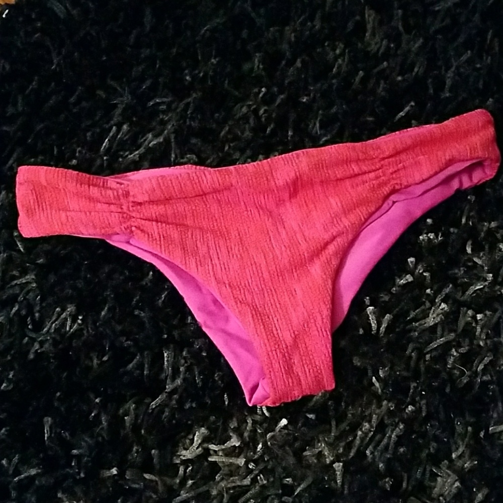 Reversible red/pink bikini bottom